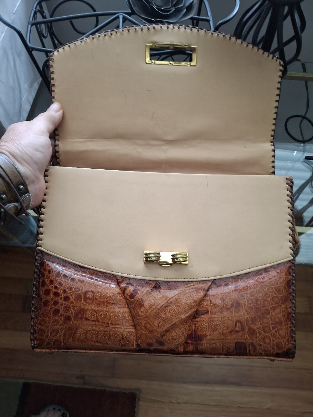 ETCO Rare Vintage 50s/60s Genuine Alligator Purse - Picture 8 of 12